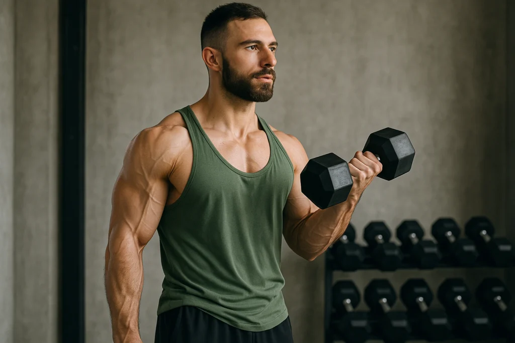 un homme qui fait de la musculation