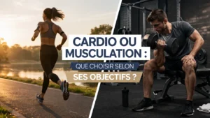 Une femme qui court et un homme qui fait de la muscu