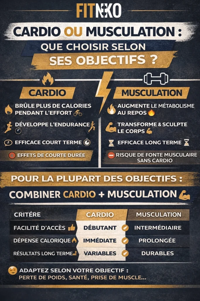 muscu ou cardio que choisir en fonction de son objectif ?